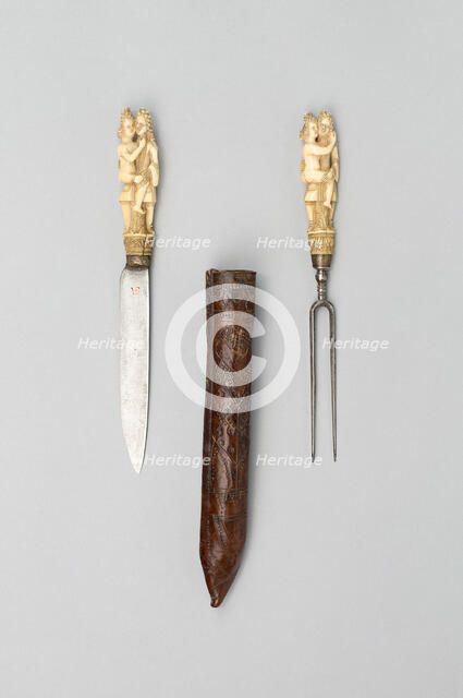 Knife and Fork with Sheath, Europe, late 17th century. Creator: Unknown.