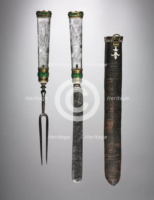 Knife and Fork with Sheath Set, late 1500s. Creator: Unknown.