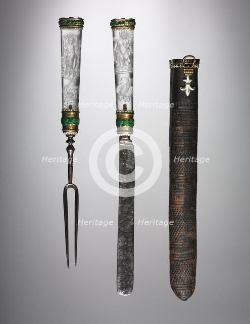 Knife and Fork with Sheath Set, late 1500s. Creator: Unknown.