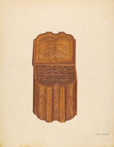 Knife Box - Mahogany, c. 1936. Creator: Henry Meyers