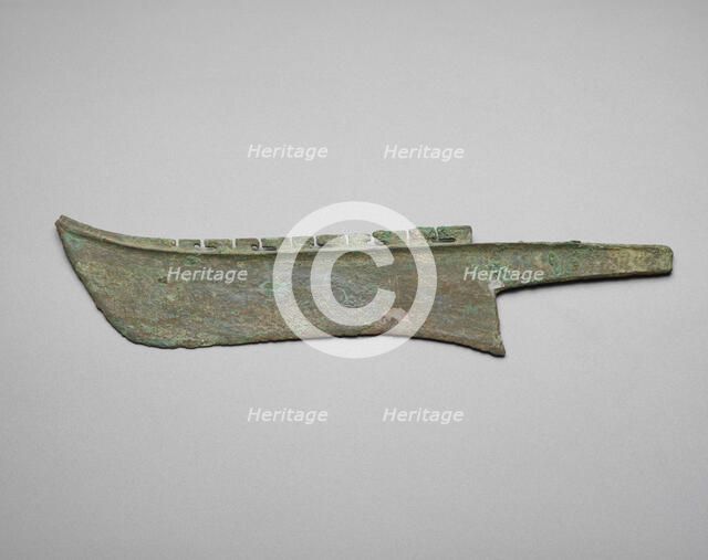 Knife blade, Late Shang dynasty, ca. 1300-1200 BCE. Creator: Unknown.