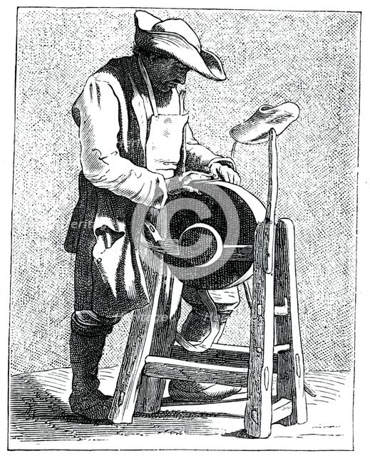 Knife Grinder, 1737-1742.Artist: Bouchardon