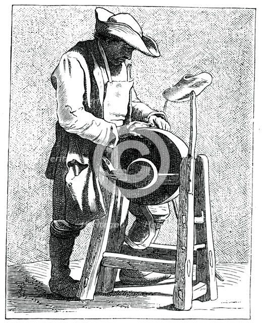 Knife Grinder, 1737-1742.Artist: Bouchardon