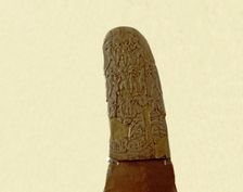 Knife of Gebel el-Arak, detail of the handle with a battle scene, made in ivory