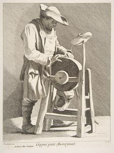 Knife Sharpener, 1742. Creator: Caylus, Anne-Claude-Philippe de