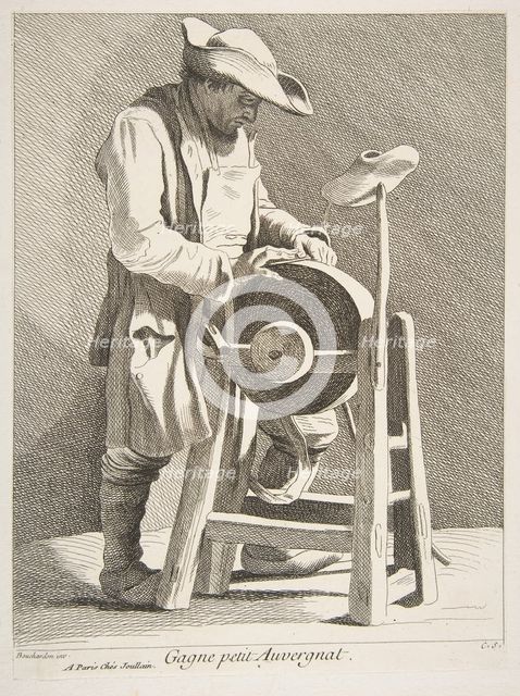 Knife Sharpener, 1742. Creator: Caylus, Anne-Claude-Philippe de.