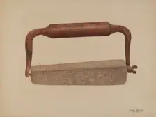 Knife Sharpener, c. 1939. Creator: Lionel Ritchey