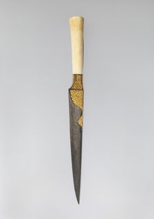 Knife with an Ivory Handle and Qur'anic Inscriptions, Iran, early 19th century. Creator: Unknown