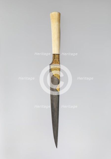 Knife with an Ivory Handle and Qur'anic Inscriptions, Iran, early 19th century. Creator: Unknown.