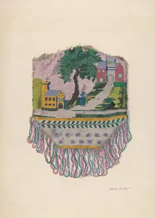 Knit Beaded Bag, c. 1938. Creator: Dolores Haupt