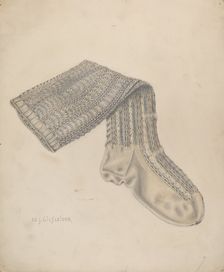 Knit Hose, 1935/1942. Creator: E. J. Gilsleider