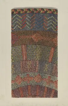 Knitted Rug, 1935/1942. Creator: Ingrid Selmer-Larsen