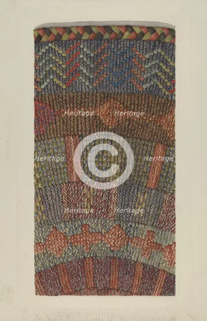 Knitted Rug, 1935/1942. Creator: Ingrid Selmer-Larsen.