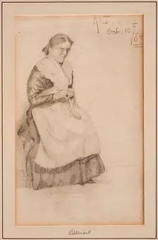 Knitting, 1884. Creator: Louis Michel Eilshemius