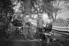 knitting bee, between c1915 and c1920. Creator: Bain News Service