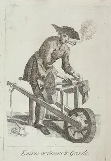 Knives or Cisers to Grind Cries of London, (c1688?). Artist: Anon
