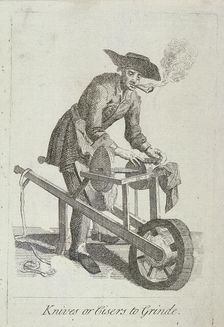 Knives or Cisers to Grind Cries of London, (c1688?). Artist: Anon