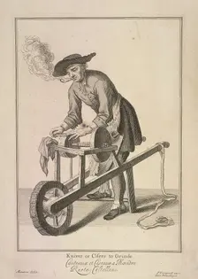 Knives or Cisers to Grinde Cries of London, (1688?). Artist: Anon