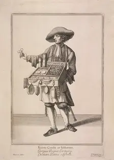 Knives Combs or Inkhornes Cries of London, (c1688?). Artist: Pierce Tempest