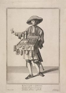 Knives Combs or Inkhornes Cries of London, (c1688?). Artist: Pierce Tempest