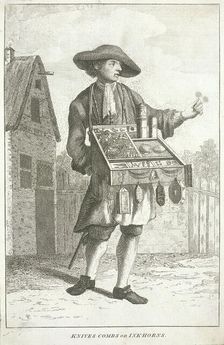Knives Combs or Ink-horns Cries of London, c1750. Artist: JM