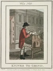 Knives to Grind Cries of London, 1804. Artist: Anon