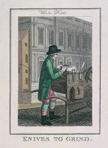 Knives to Grind Cries of London, 1804. Artist: Anon