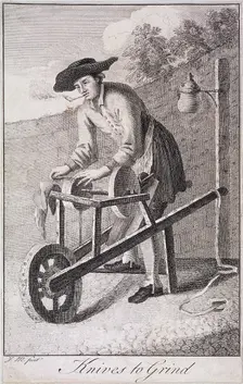 Knives to Grind Cries of London, c1750. Artist: JM