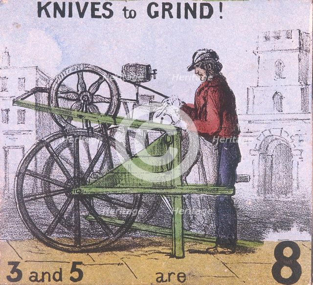 'Knives to Grind!', Cries of London, c1840. Artist: TH Jones