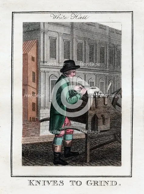 'Knives to Grind', Whitehall, London, 1805. Artist: Unknown