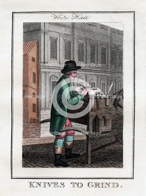 'Knives to Grind', Whitehall, London, 1805. Artist: Unknown