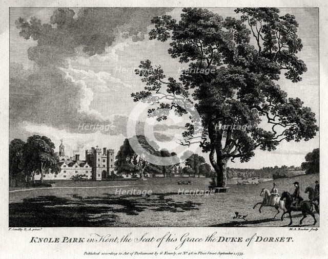 'Knole Park in Kent, the Seat of His Grace the Duke of Dorset', 1775. Artist: Michael Angelo Rooker