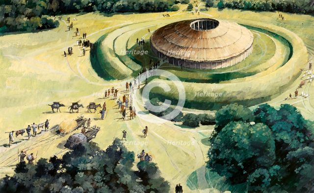 Knowlton neolithic ritual henge, (c1990-2010). Artist: Ivan Lapper.