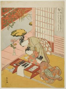 Knowledge (Chi), from the series "Five Cardinal Virtues", 1767. Creator: Suzuki Harunobu