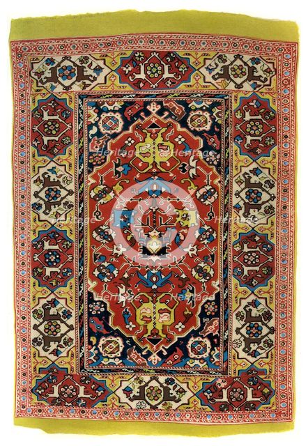Knotted wool carpet, c1600 (1958). Artist: Unknown
