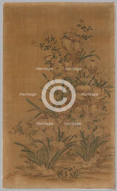 Ko Ssu Panel: Rocks and Narcissus, 1700s - 1800s. Creator: Unknown.
