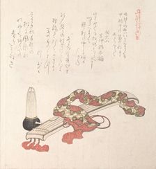 Koto (Japanese Harp) and Sho (Reed Organ), 19th century. Creator: Kubo Shunman