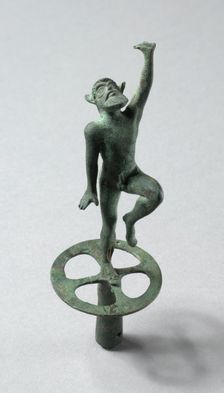 Kottabos Element of a Dancing Satyr, 470-450 BC. Creator: Unknown