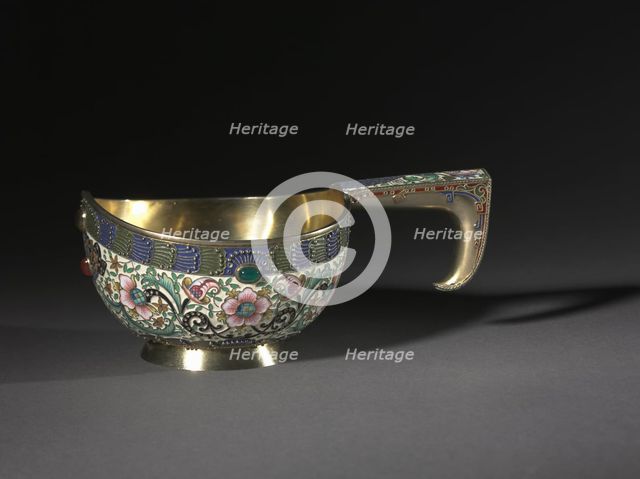 Kovsh (Cup), 1896-1906. Creator: House of Fabergé (Russian, 1842-1918); Fedor I. Rückert (Russian, 1840-1917).