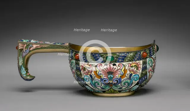 Kovsh (Wine Vessel), 1896-1906. Creator: House of Fabergé (Russian, 1842-1918); Fedor I. Rückert (Russian, 1840-1917), attributed to.