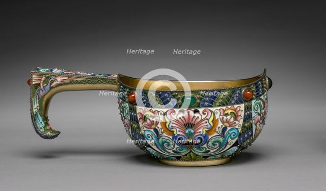 Kovsh (Wine Vessel), 1896-1906. Creator: House of Fabergé (Russian, 1842-1918); Fedor I. Rückert (Russian, 1840-1917), attributed to.
