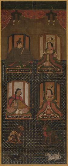 Koya Myojin (Mandala of the Four Deities of Mt. Koya), 16th century. Creator: Unknown