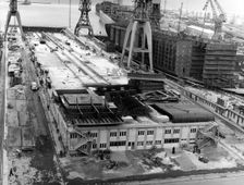 Kockums shipyard, Malmö, Sweden, 1959. Creator: Unknown