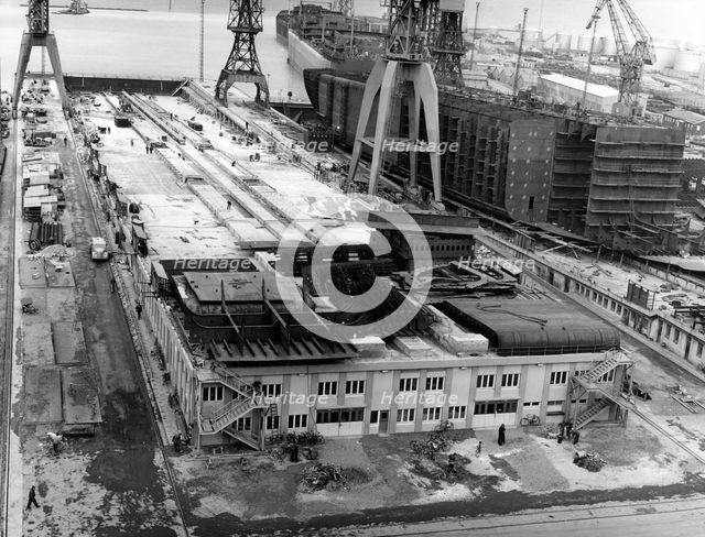 Kockums shipyard, Malmö, Sweden, 1959. Creator: Unknown.