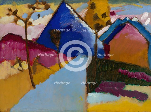 Kochel, Straight Street , 1909. Creator: Kandinsky, Wassily Vasilyevich (1866-1944).