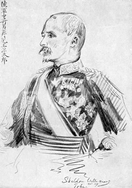 Kodama Gentaro, Japanese soldier and statesman, Russo-Japanese War, 1904-5. Artist: Unknown