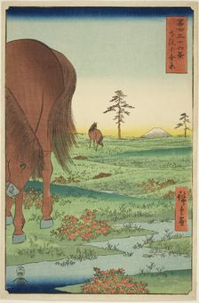 Kogane Plain in Shimosa Province (Shimosa Koganehara), from the series "Thirty-six Views..., 1858. Creator: Ando Hiroshige