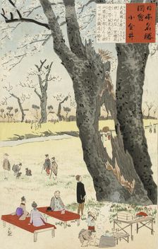 Koganei, Cherry Blossoms, 1896. Creator: Kobayashi Kiyochika