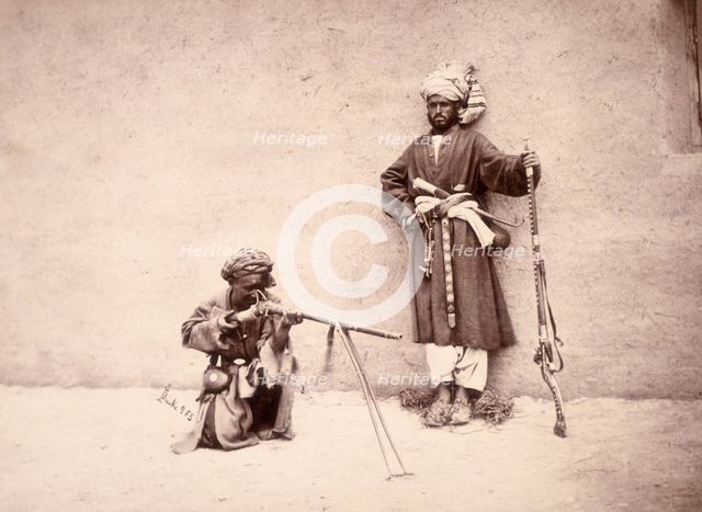 Kohistani and Hazara combatants, Kabul, Afghanistan, c1880. Creator: John Burke.