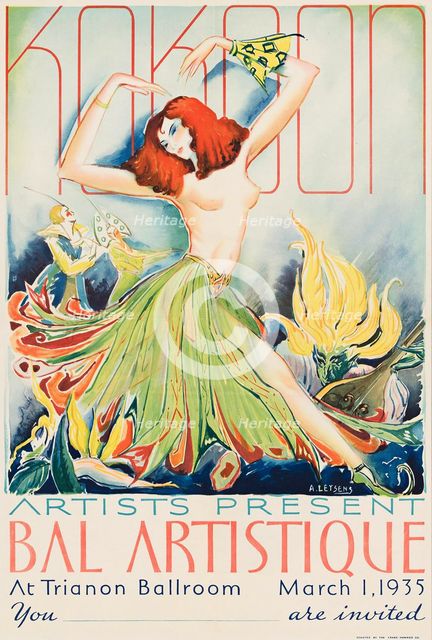 Kokoon Artists Present Bal Artistique, 1935. Creator: Leysens, Auguste (1888-1946).